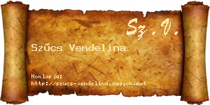 Szűcs Vendelina névjegykártya